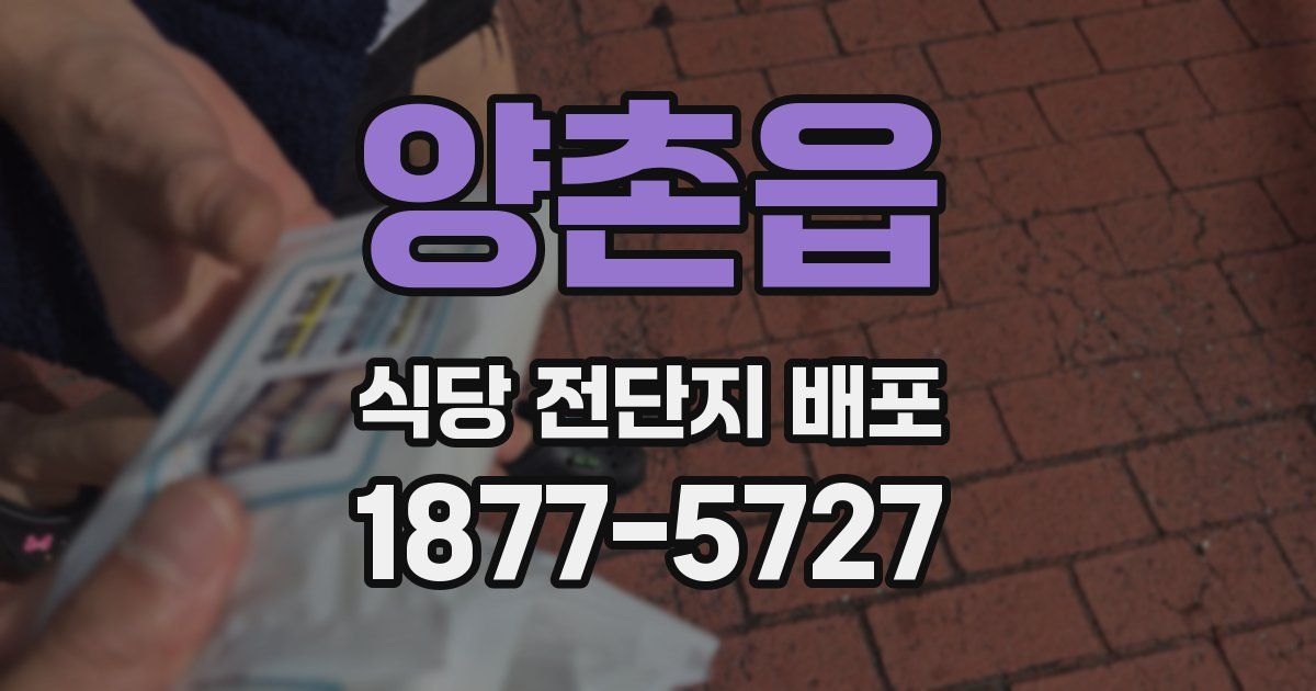 양촌읍 식당 전단지 배포