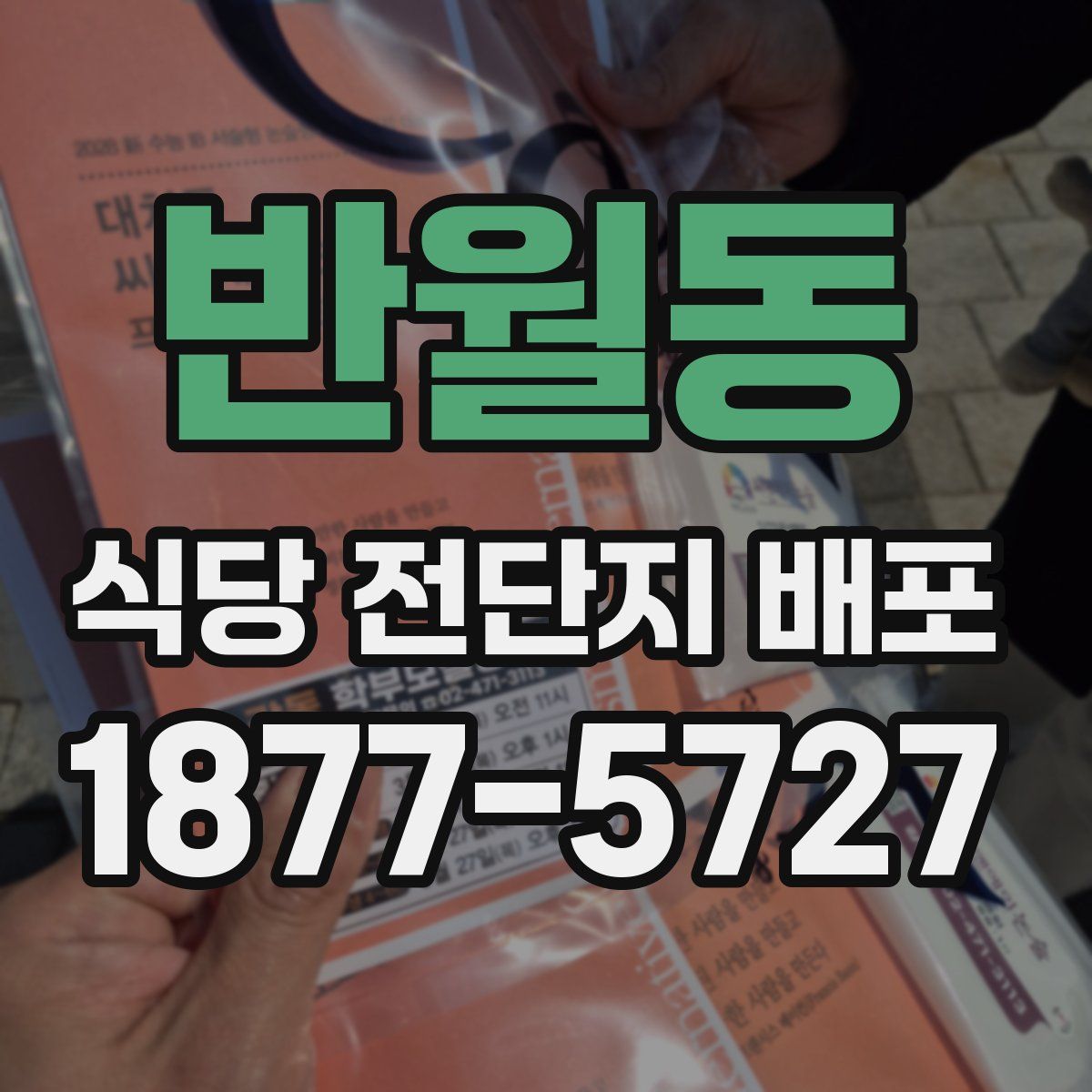 반월동 식당 전단지 배포