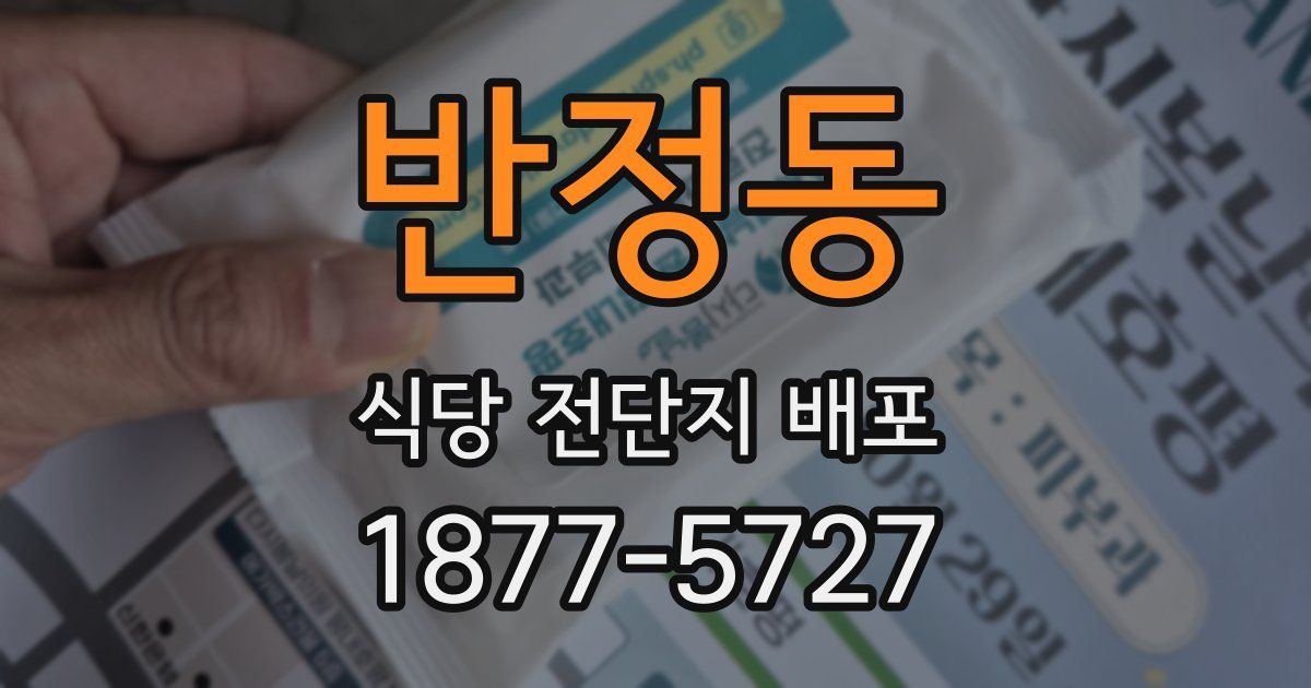 반정동 식당 전단지 배포