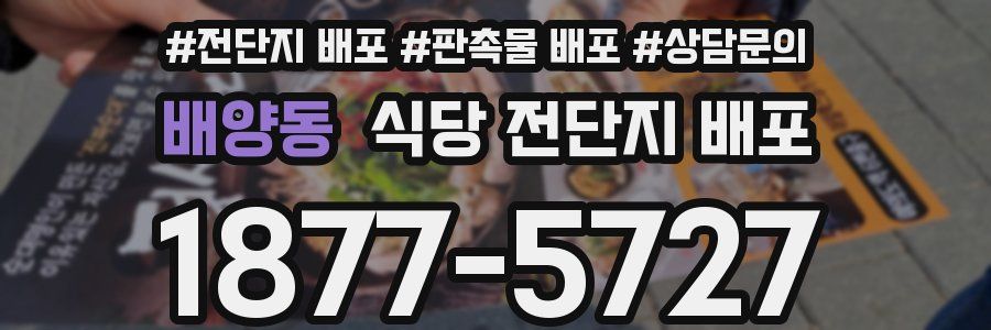 배양동 식당 전단지 배포