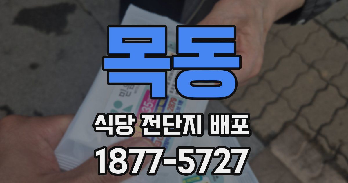 목동 식당 전단지 배포