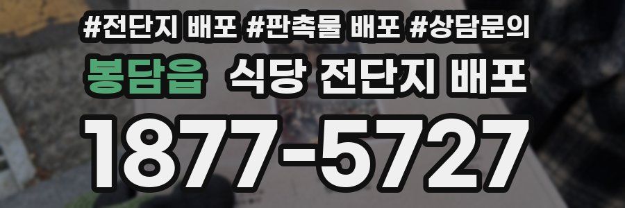봉담읍 식당 전단지 배포