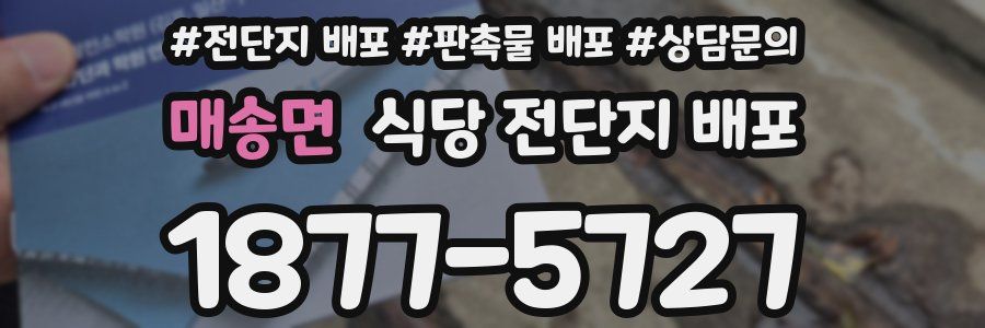 매송면 식당 전단지 배포