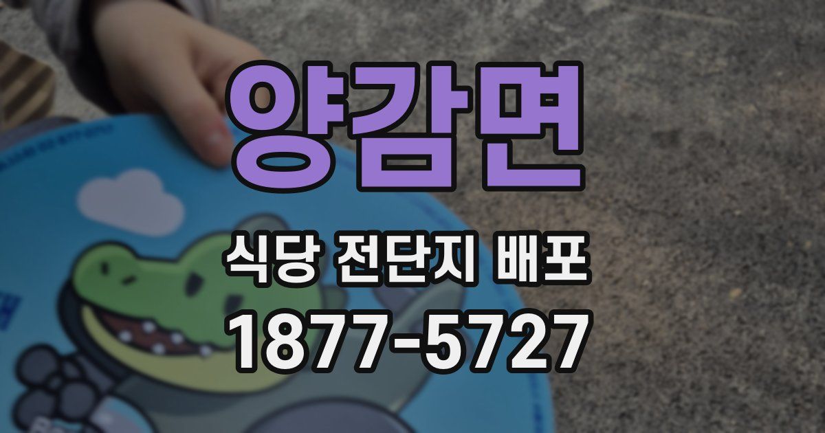양감면 식당 전단지 배포