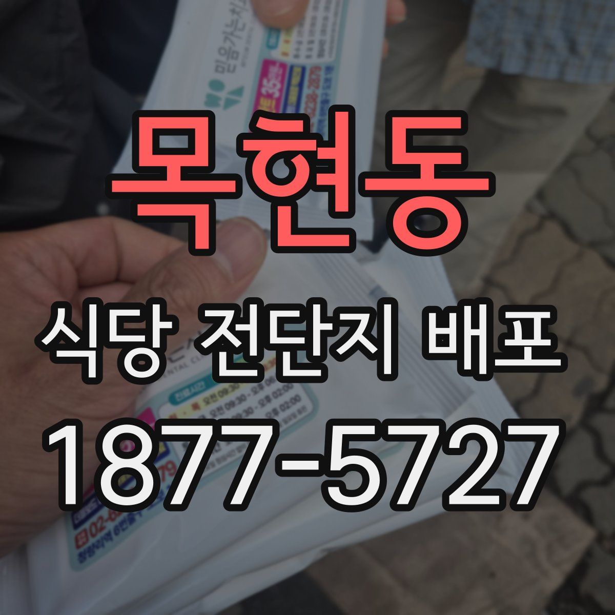 목현동 식당 전단지 배포