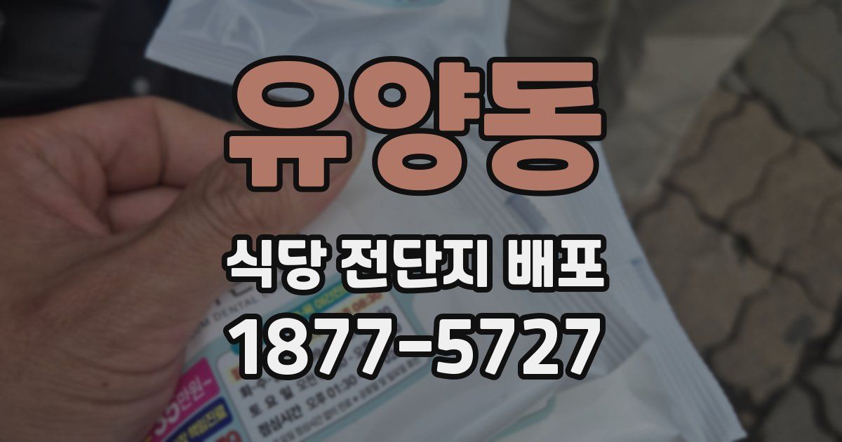 유양동 식당 전단지 배포