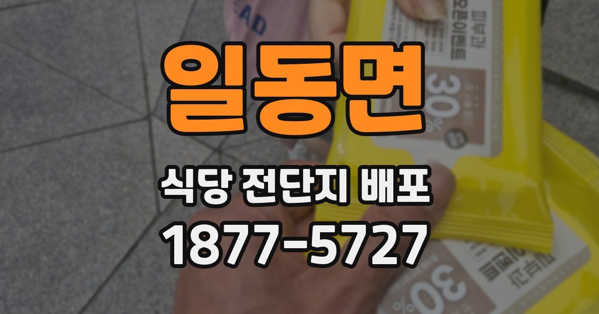 일동면 식당 전단지 배포