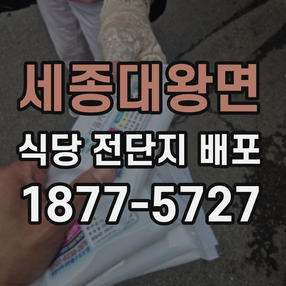 세종대왕면 식당 전단지 배포