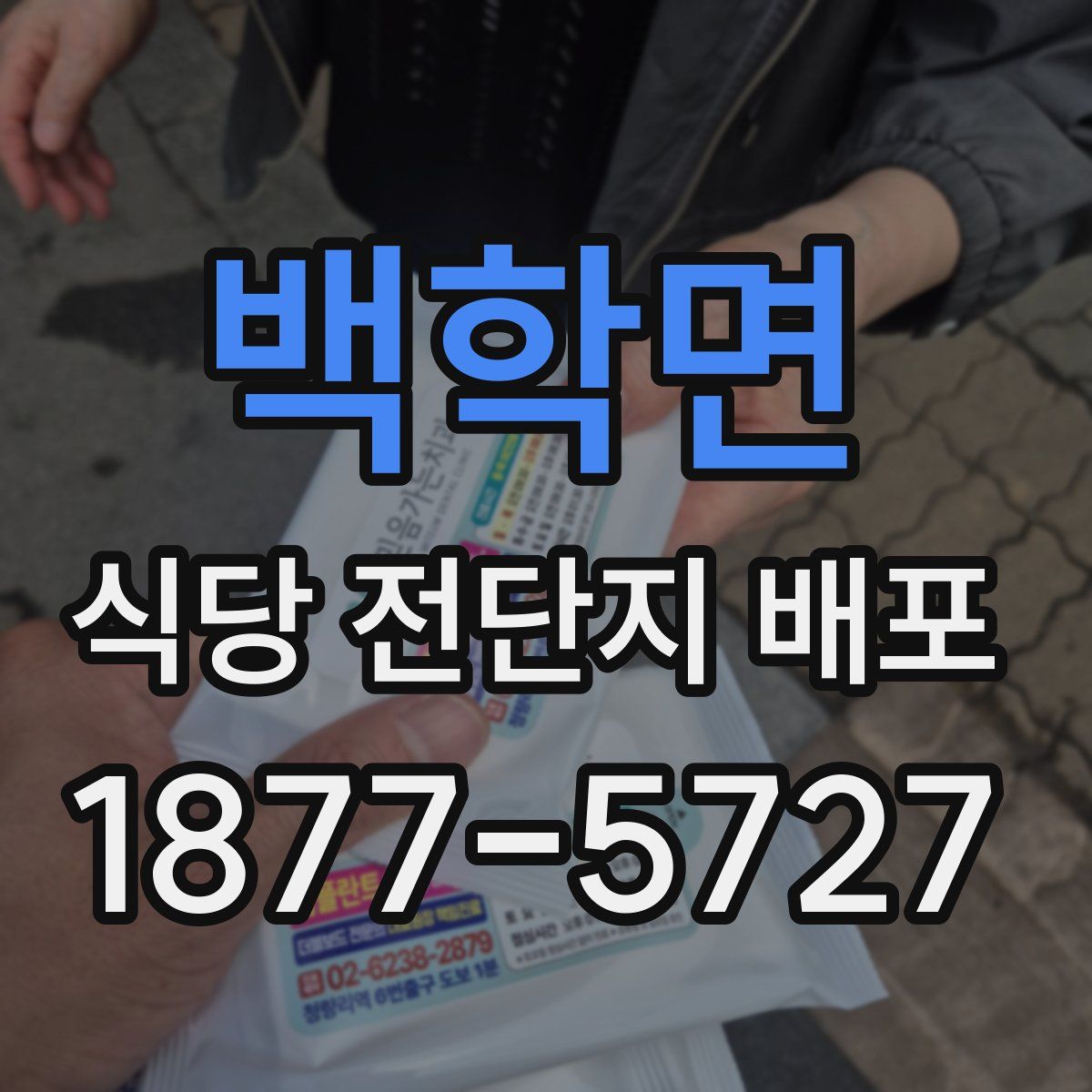 백학면 식당 전단지 배포