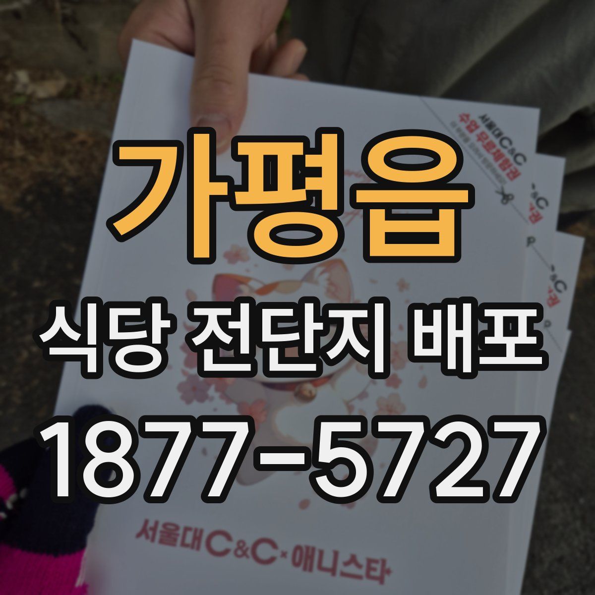 가평읍 식당 전단지 배포