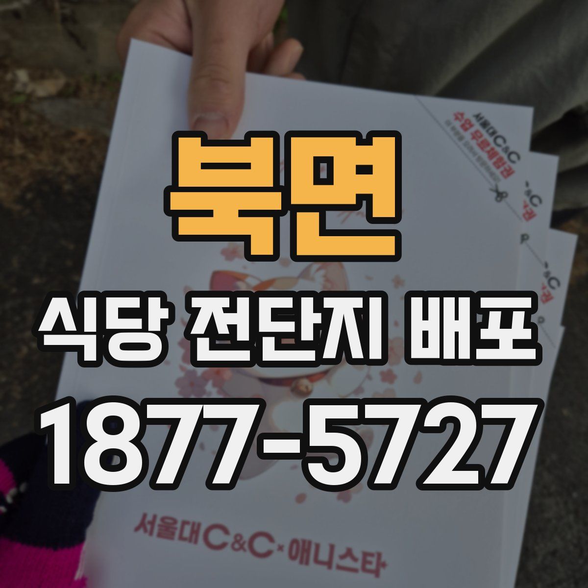 북면 식당 전단지 배포