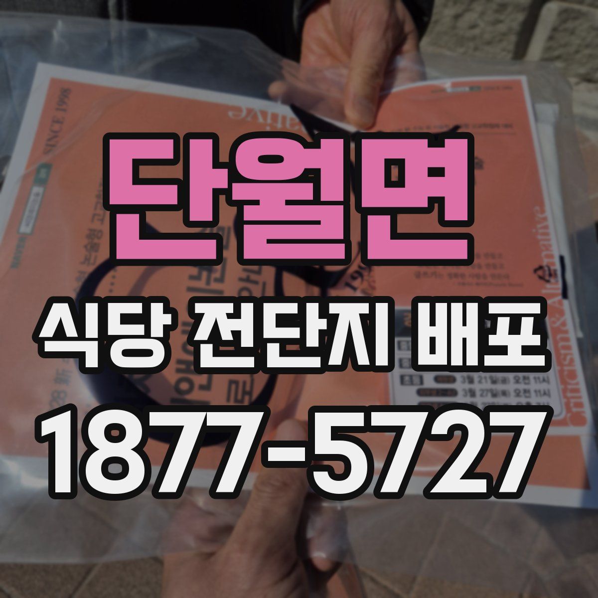 단월면 식당 전단지 배포