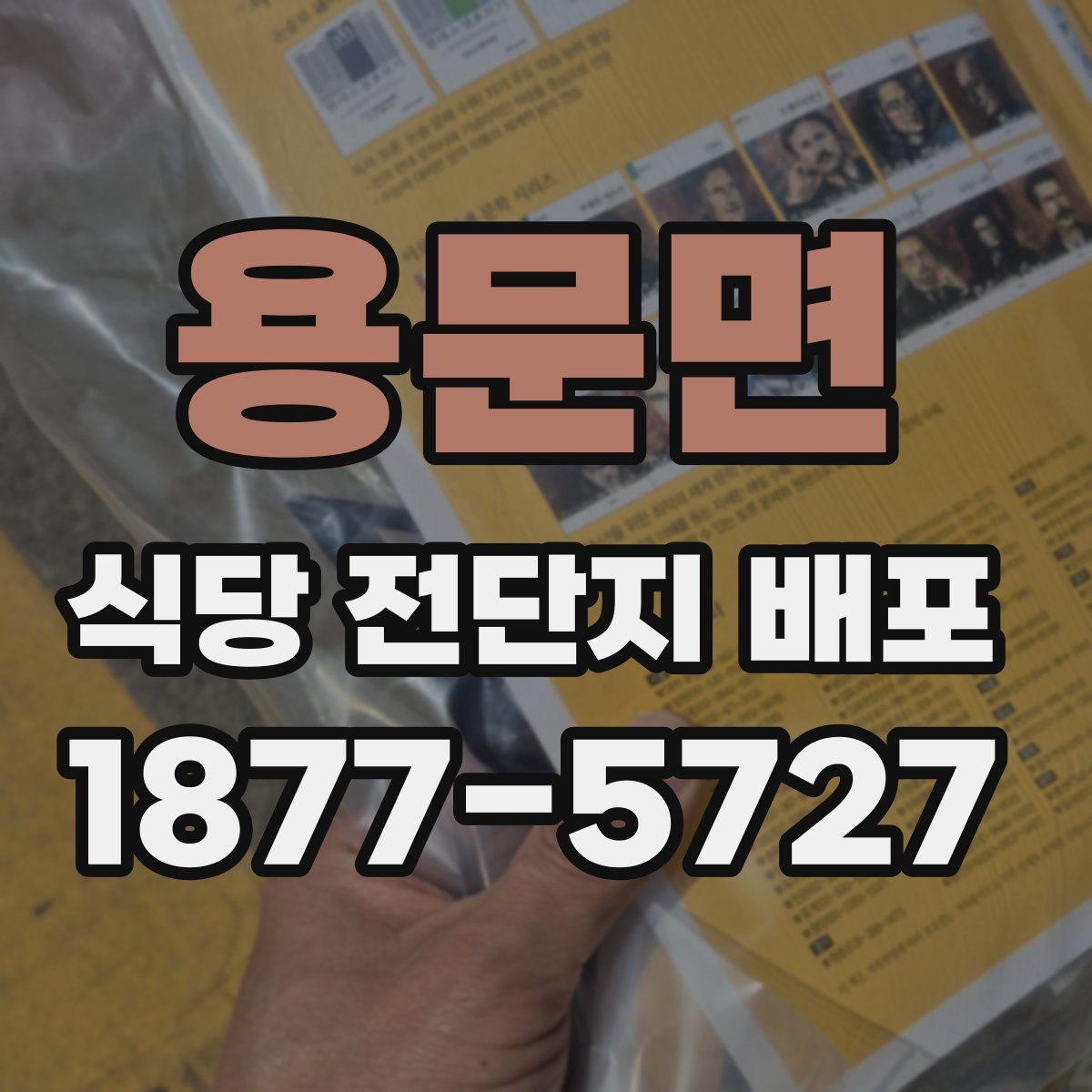 용문면 식당 전단지 배포