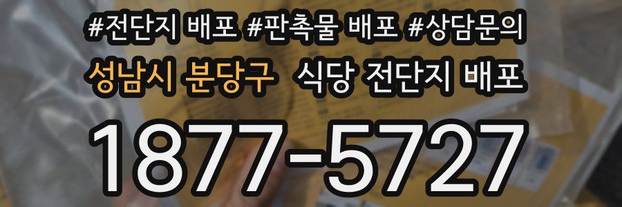 성남시 분당구 식당 전단지 배포