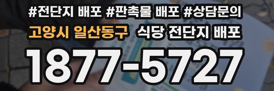 고양시 일산동구 식당 전단지 배포