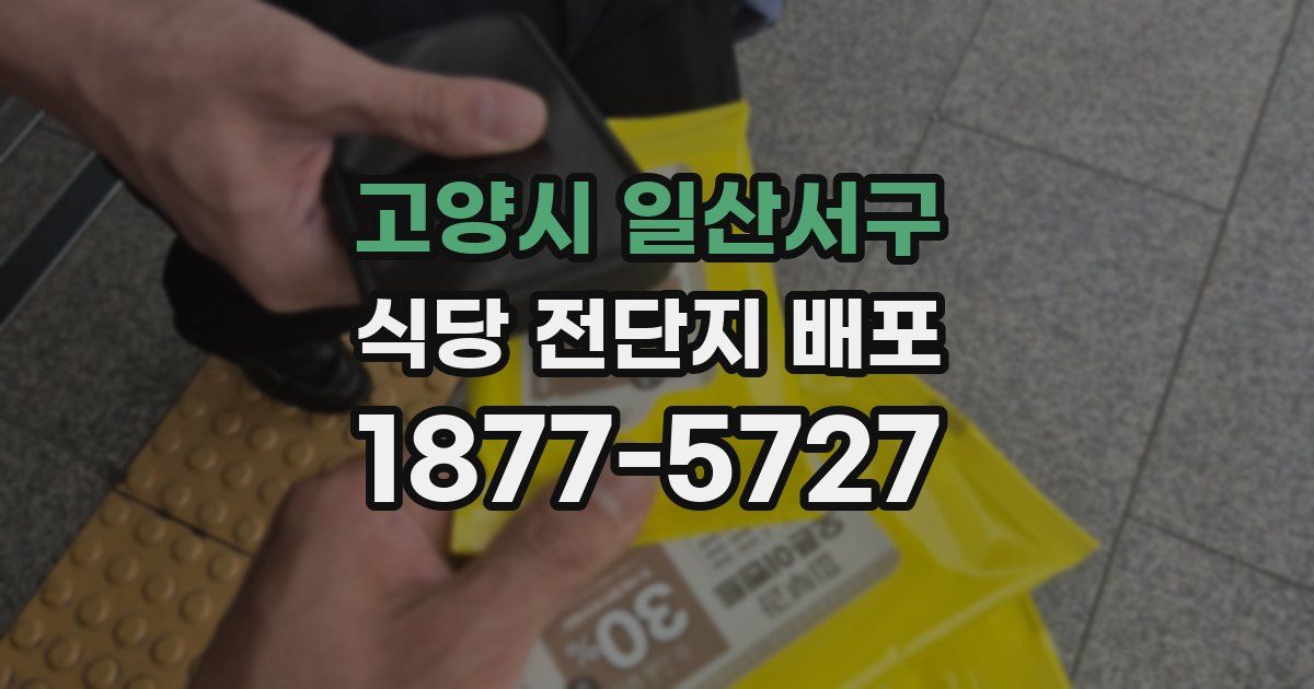 고양시 일산서구 식당 전단지 배포