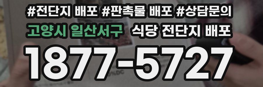 고양시 일산서구 식당 전단지 배포
