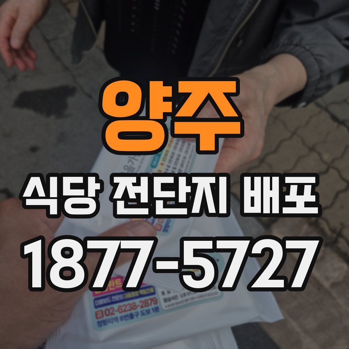 양주 식당 전단지 배포