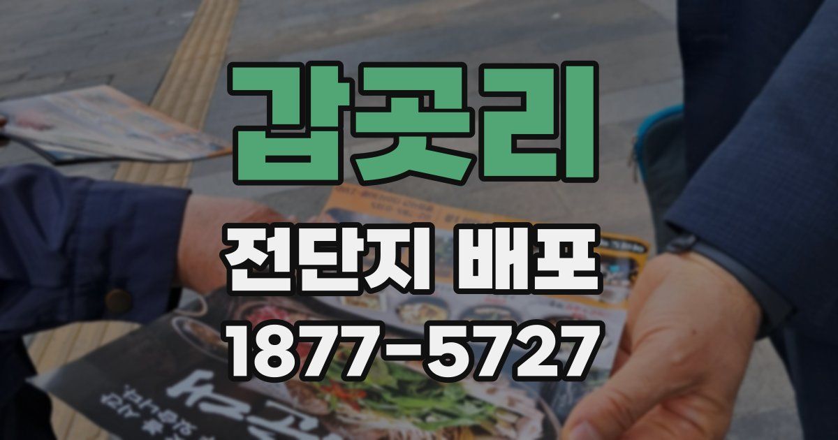 갑곳리 전단지 배포