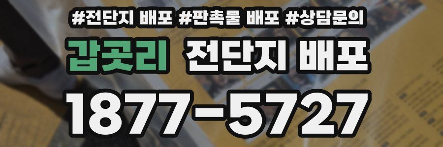 갑곳리 전단지 배포