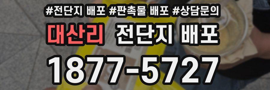 대산리 전단지 배포