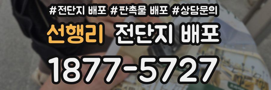 선행리 전단지 배포