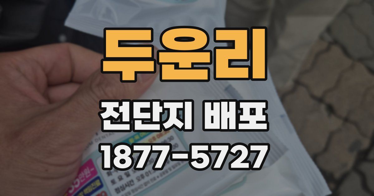두운리 전단지 배포