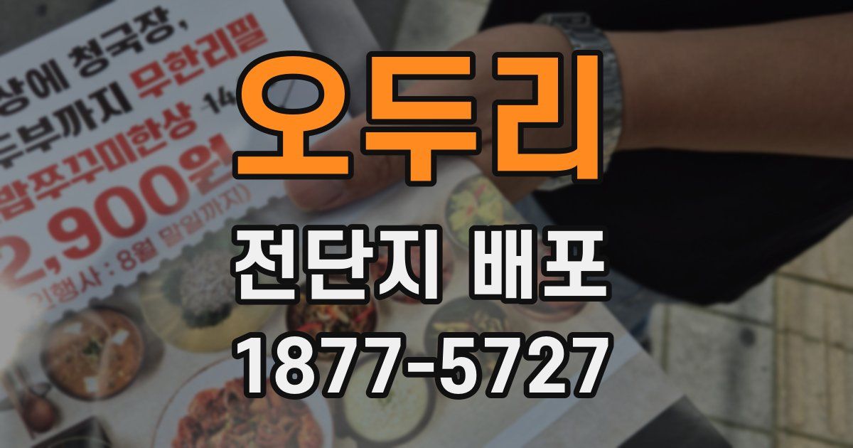 오두리 전단지 배포