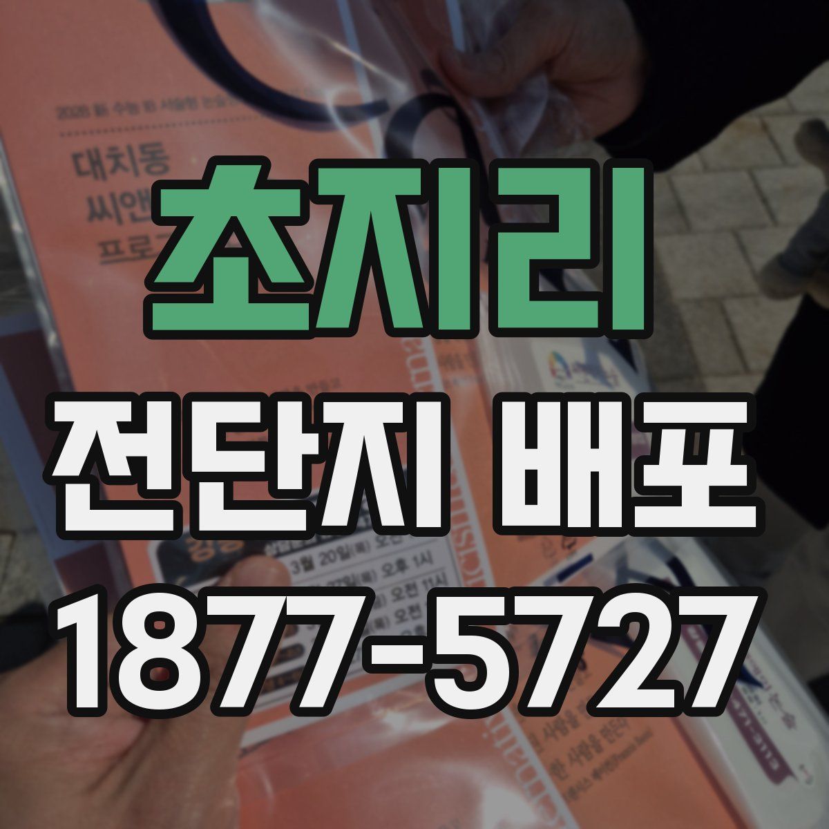 초지리 전단지 배포