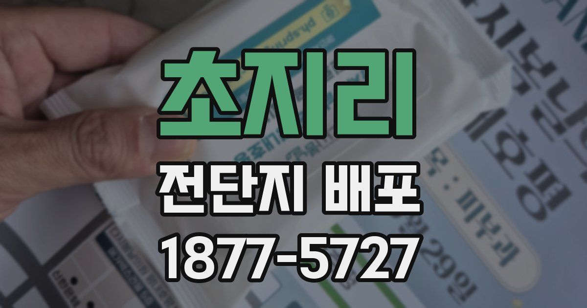 초지리 전단지 배포