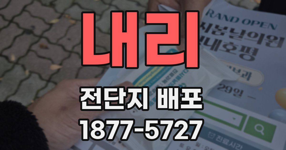 내리 전단지 배포