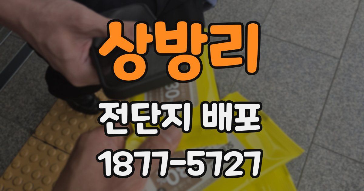 상방리 전단지 배포