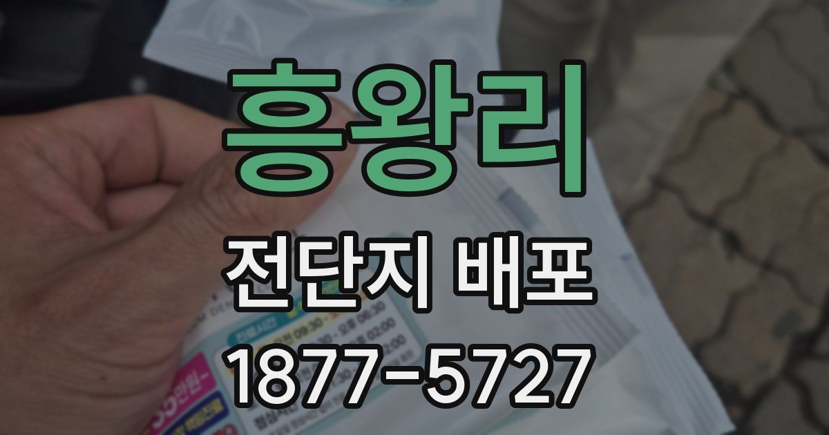 흥왕리 전단지 배포