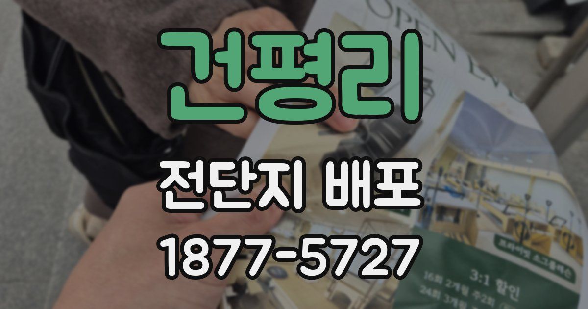 건평리 전단지 배포