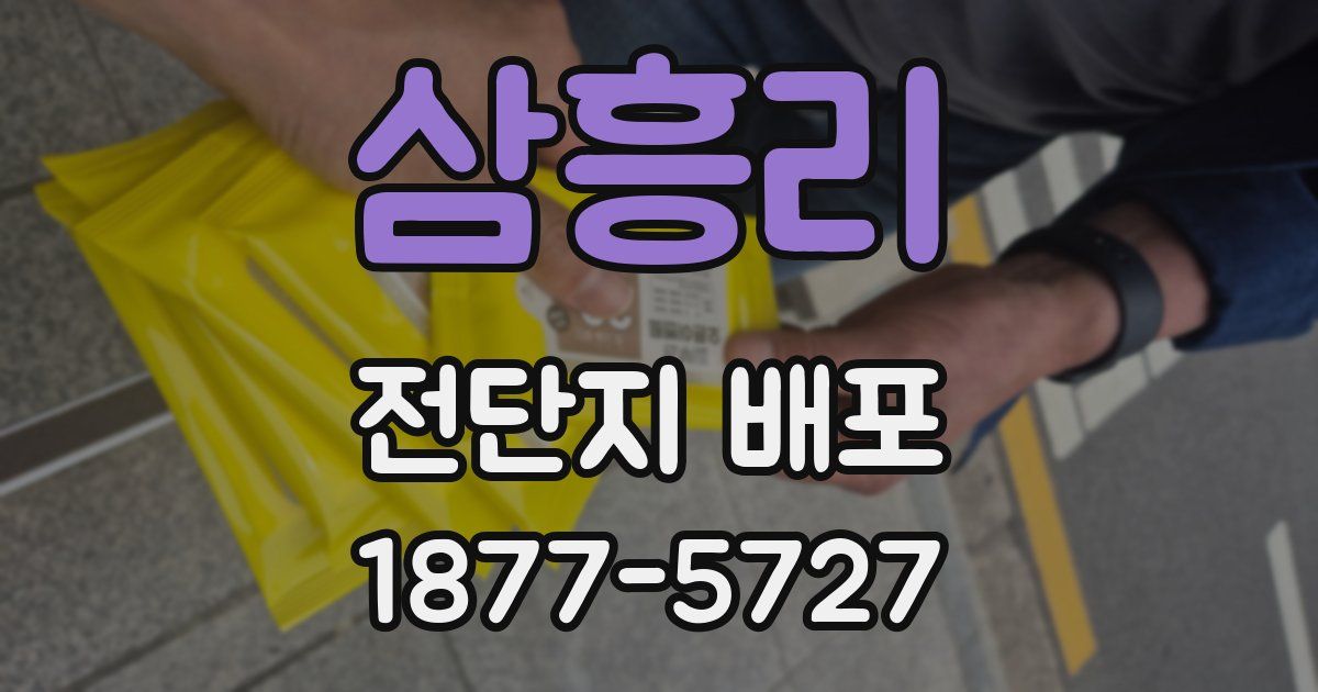 삼흥리 전단지 배포