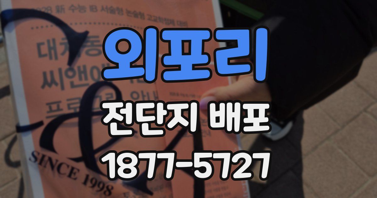 외포리 전단지 배포