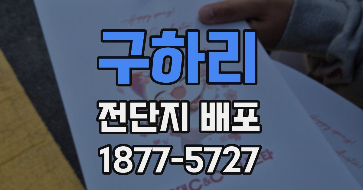 구하리 전단지 배포