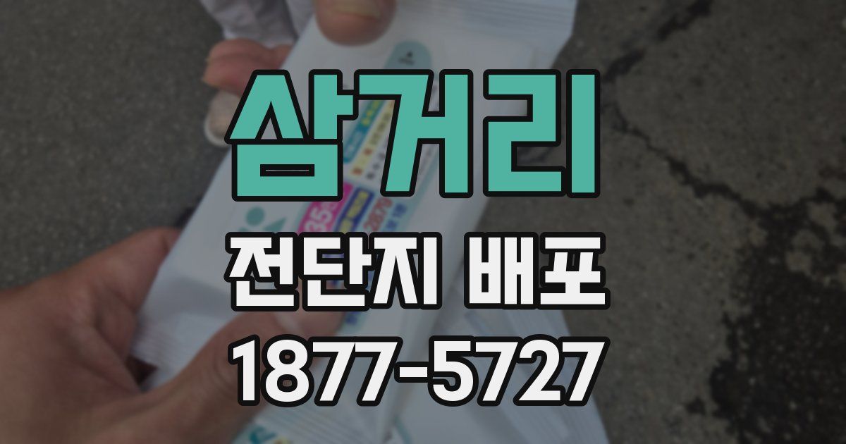 삼거리 전단지 배포
