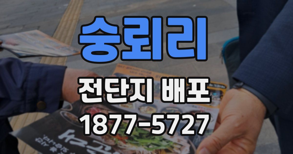 숭뢰리 전단지 배포