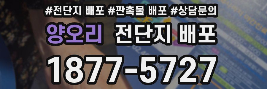 양오리 전단지 배포