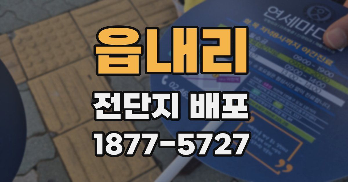 읍내리 전단지 배포