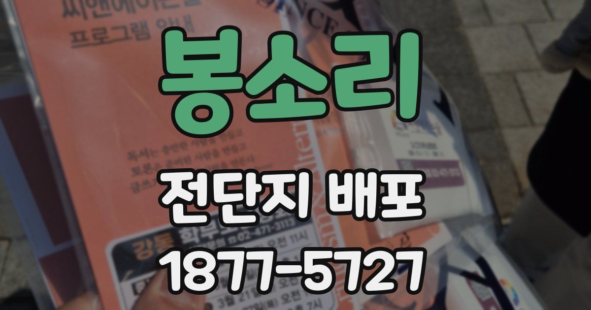 봉소리 전단지 배포