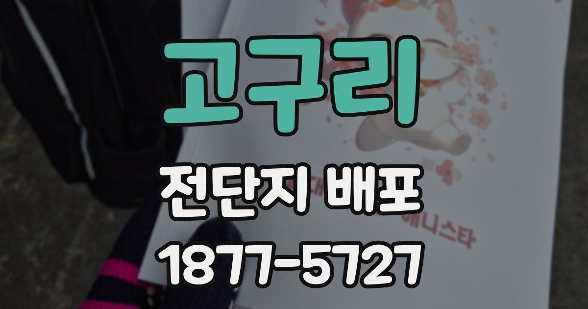 고구리 전단지 배포