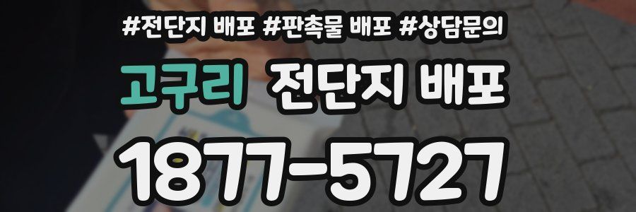 고구리 전단지 배포