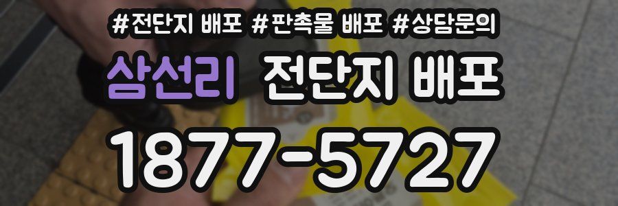 삼선리 전단지 배포