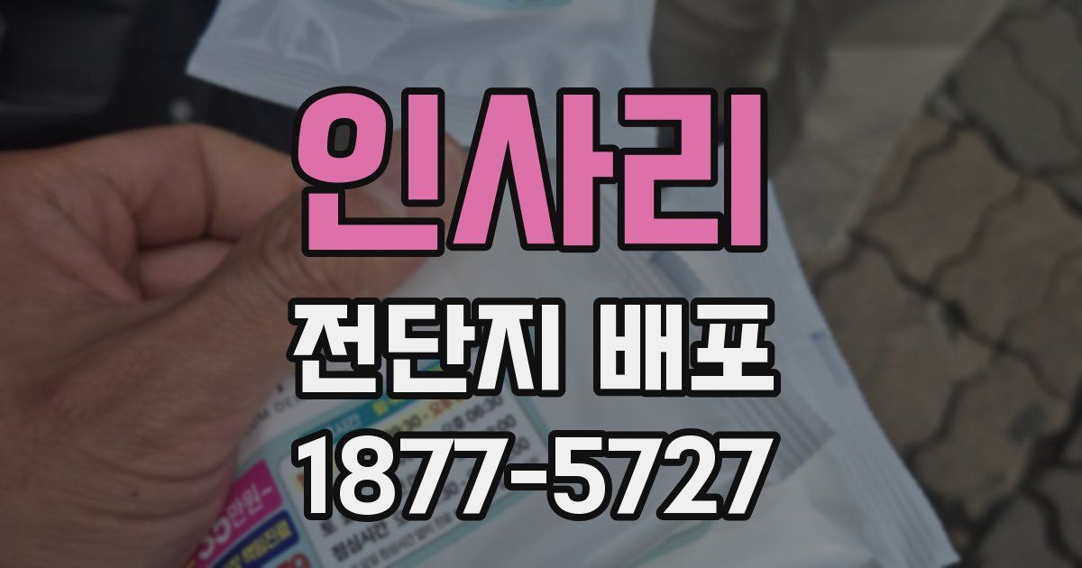 인사리 전단지 배포