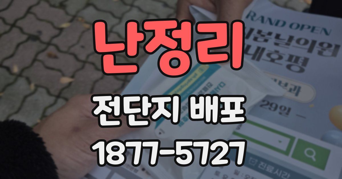 난정리 전단지 배포