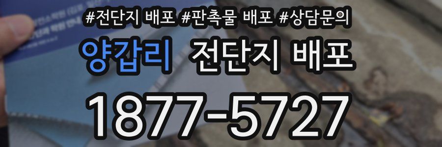 양갑리 전단지 배포