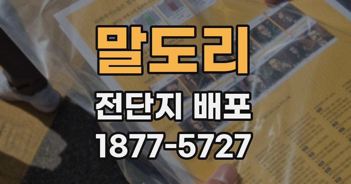 말도리 전단지 배포