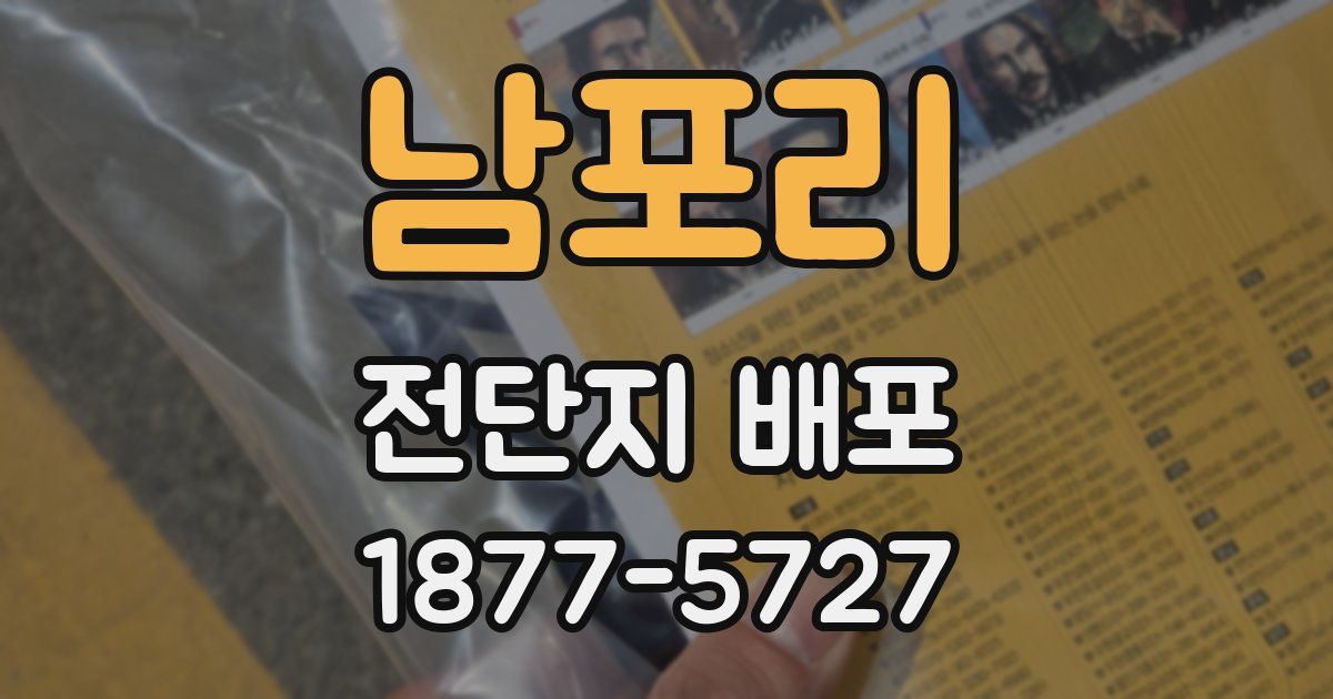 남포리 전단지 배포